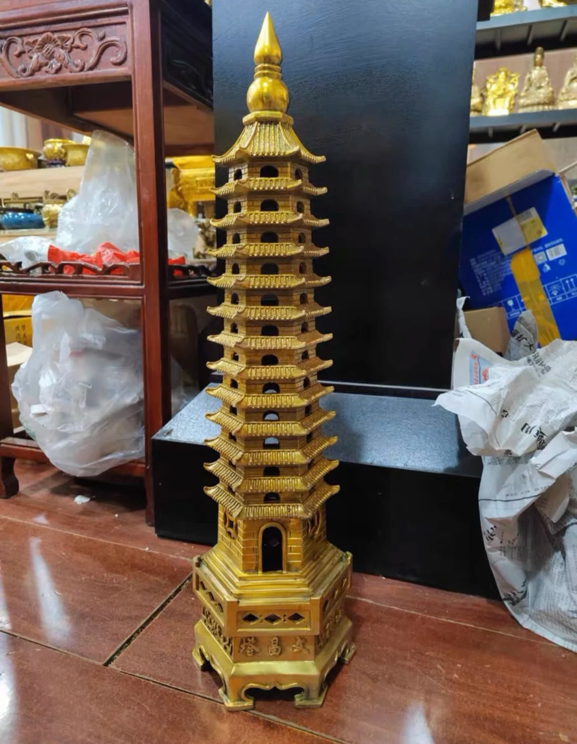 50cm large 2023 HOME Company FENG SHUI Effective protection exorcise evil spirits Town house COPPER WEN CHANG TA  Pagoda tower