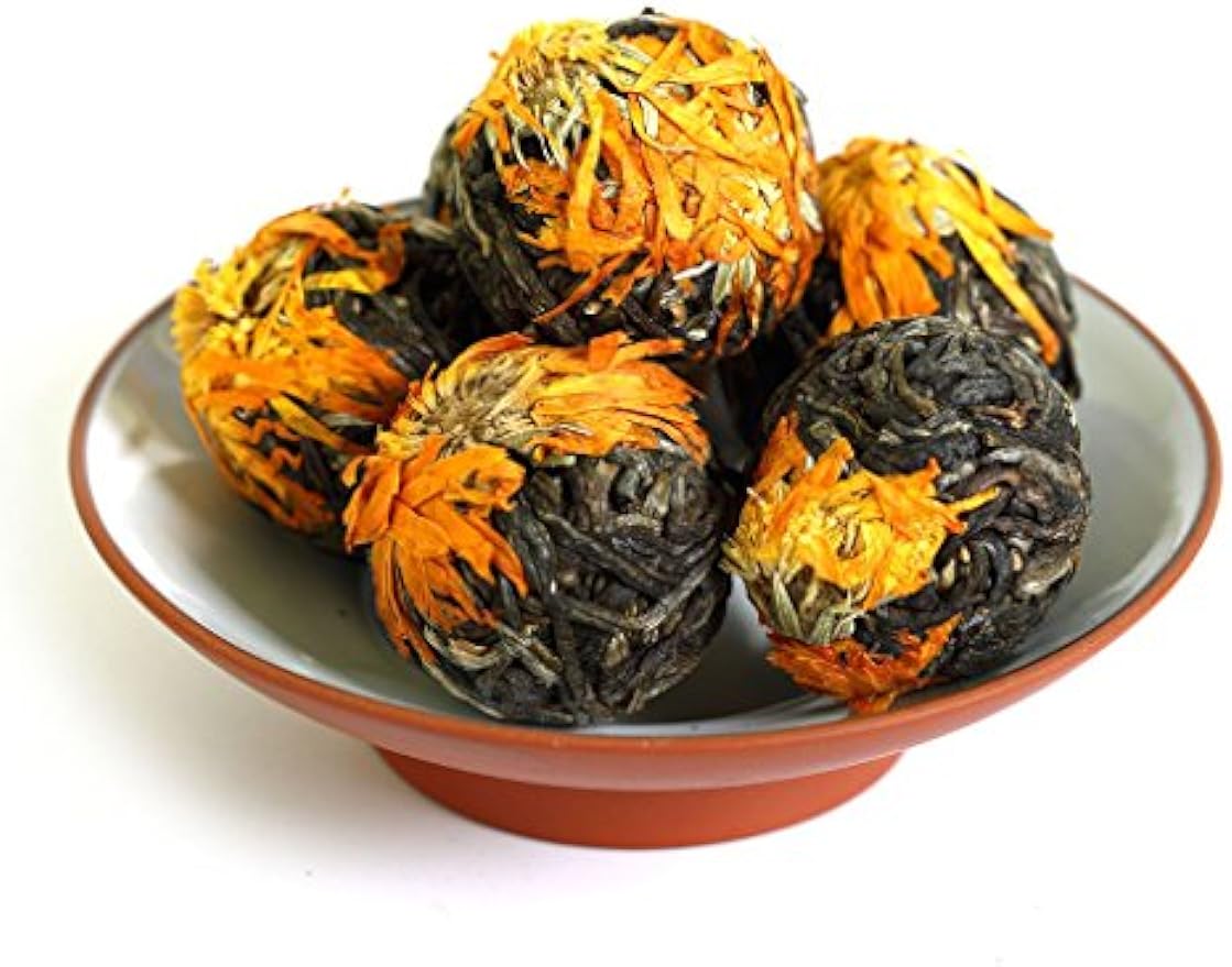 GOARTEA Puerh Tea Cake 250g / 8.8oz 2017 Year Raw Sheng Calendula Officinalis Bulang Mountain Yunnan Pu-erh Pu erh Puer Pu'er Tuocha Chinese Tea