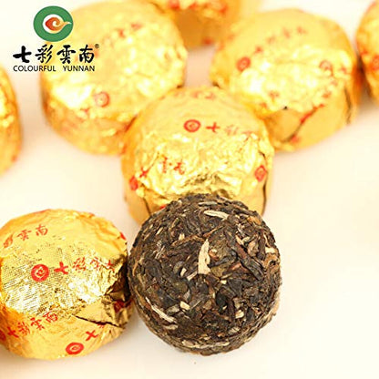 3g*15 capsules七彩云南普洱茶Raw Puer Tea (天香生茶) Yunnan Pu-erh Tea 45g（1.59OZ）Unfermented Chinese black tea, daily drinks and gifts