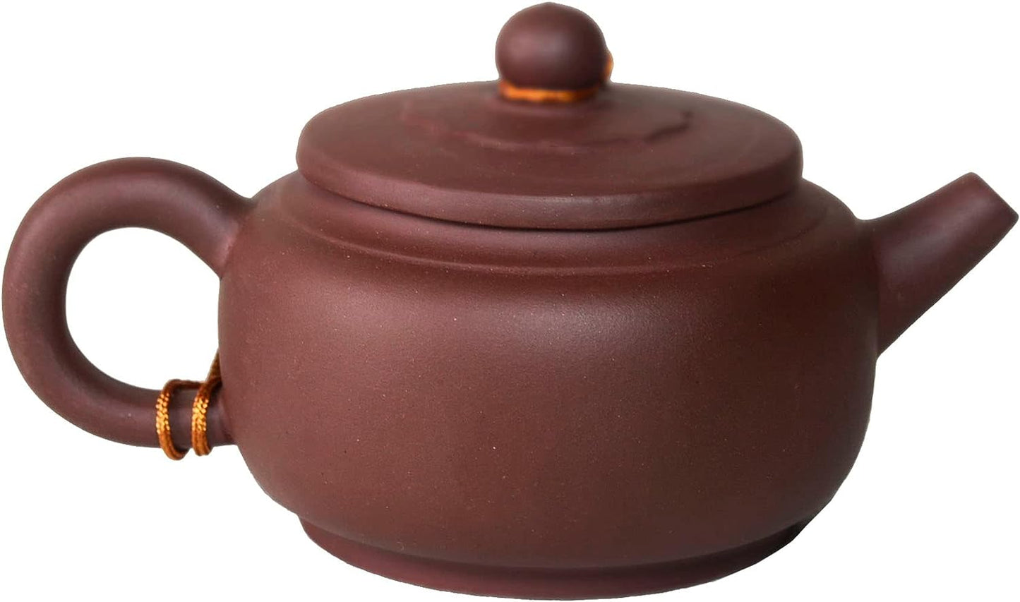 Zisha Teapot Chinese Yixing Clay Pot Ceramics Purple Sand Pot Kungfu Kettle Filter Loose Tea (8oz)