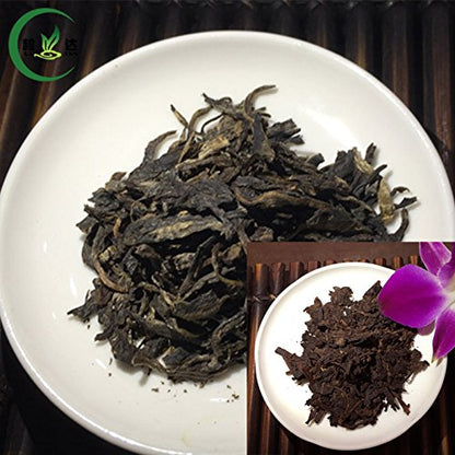 Lida - Menghai Tuo Cha Puerh Tea - 100g Ripe Black Pu'Erh Tea & 100g Raw Green Puer Tea - Chinese Pu Erh Tea Food