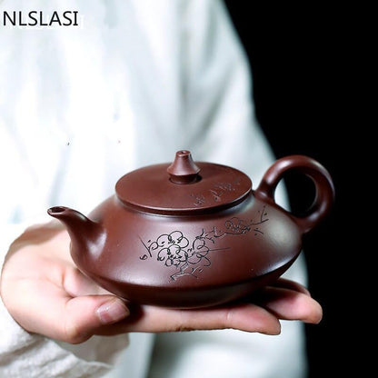 BeRbo Zisha teapot Zisha teapot raw ore handmade purple sand teapot 190ml Teacups