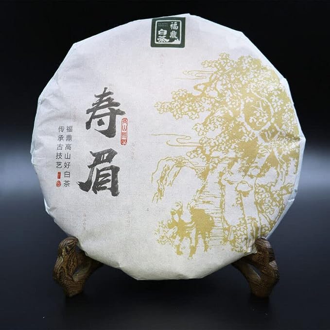 White Tea Cake High Mountain Bai Cha Tea Fuding Shou Mei White Tea Organic 350g