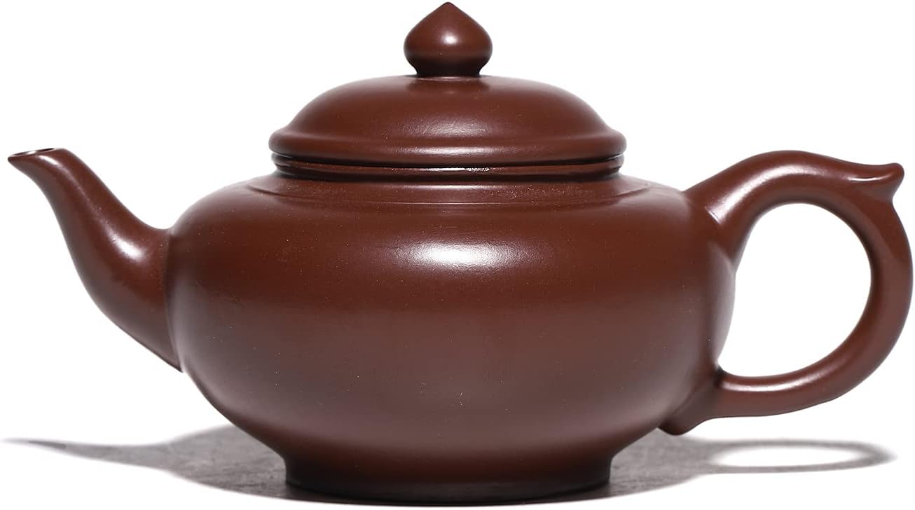 SILINE Zisha Teapot,Chinese Genuine Yixing Clay Teapot 8.6 Oz, Infuse Brew Kung Fu Loose Leaf Tea Maker -Shipiao,White Duanni Clay