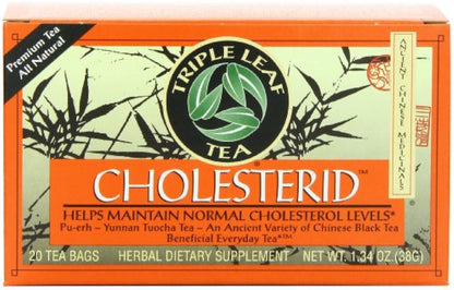 Triple Leaf Tea, Cholesterid, 20 Tea Bags (Pack of 6)