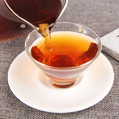 FullChea - 2017/2019 Mini Puerh Tea Brick - Ripe Pu Erh Tea Loose Leaf - Shu Pu Erh From Yunnan - Health Tea (1.41oz / 40g)