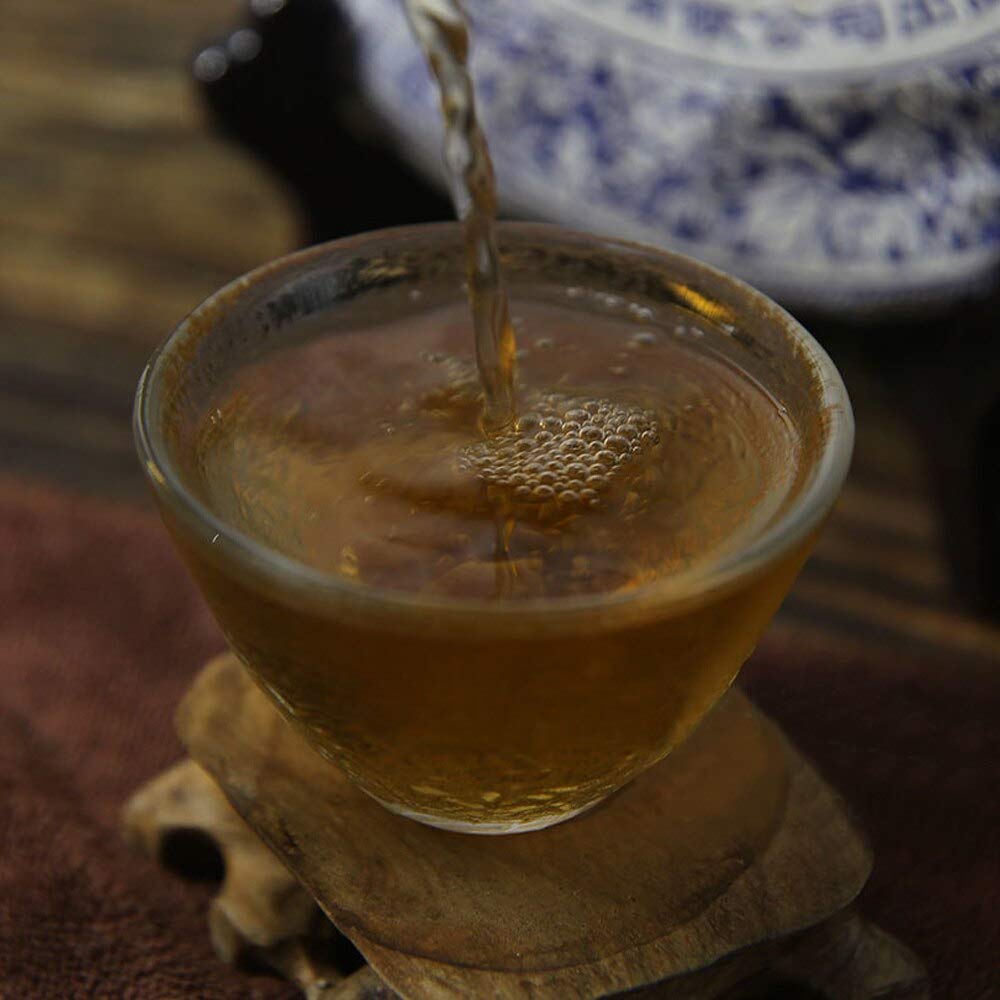 FullChea - 2014 Tulin Wild Arbor Raw Pu-erh Tea - Menghai Pu Erh Tea Loose Leaf - Sheng Puerh From Yunnan - Reduces Stress - 12.59oz / 357g