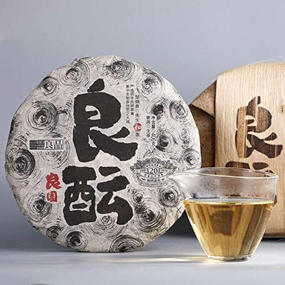 FullChea - 2019 Raw Pu-erh Tea Cake - Pu Erh Tea Loose Leaf - Sheng Puerh From Mountain Tea Tree - Healthy Tea - 14.11oz / 400g