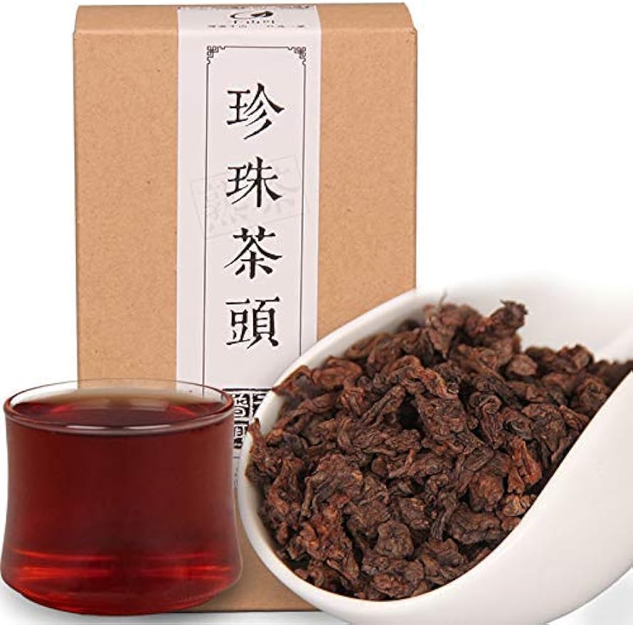 FullChea - 2018 Mini Chatou - Ripe Pu-erh Aged Black Tea - Pu Erh Tea Loose Leaf - Pu Erh From Yunnan - Health Tea (14.11oz / 400g)