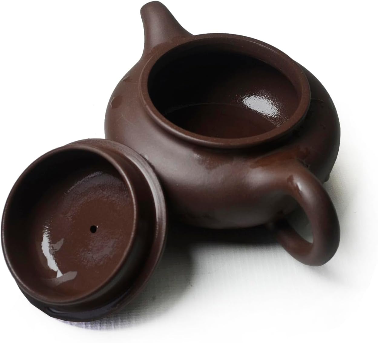 Teapot Chinese Yixing Genuine Black Clay Zisha 11oz Classics Fanggu Pot Infusers Tea (Zini purple clay)