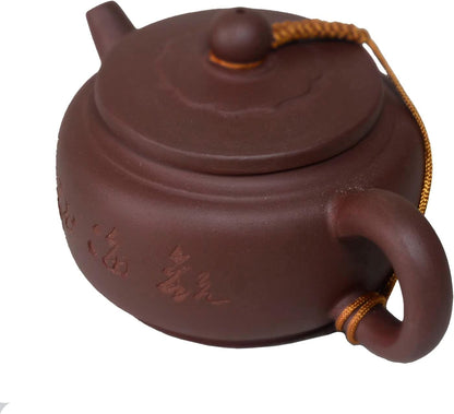 Zisha Teapot Chinese Yixing Clay Pot Ceramics Purple Sand Pot Kungfu Kettle Filter Loose Tea (8oz)