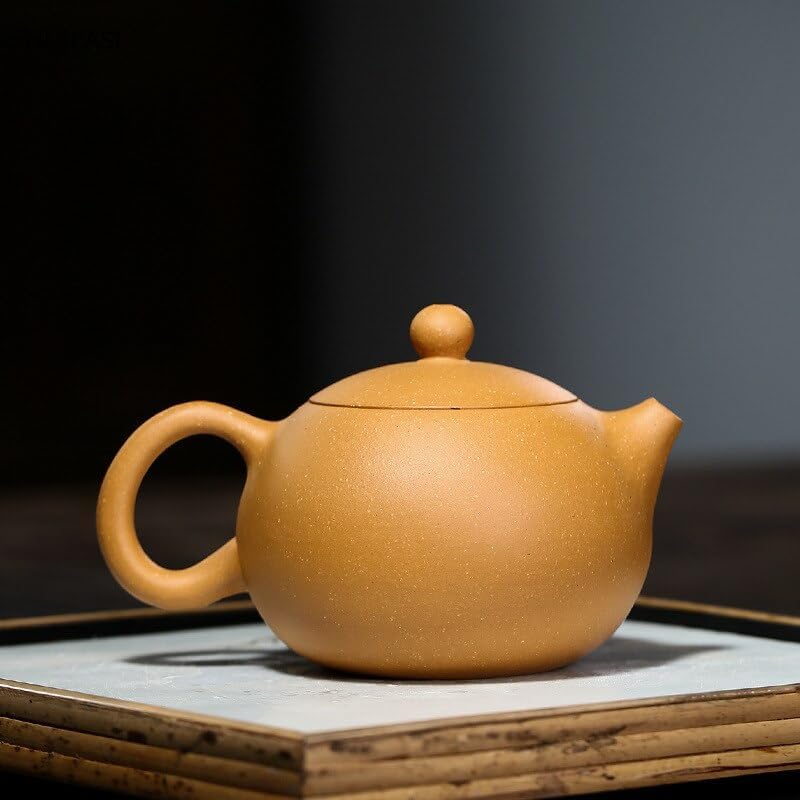 Chinese Yixing Boutique Zisha Teapot Xishi Teapot Handmade Tea Ceremony Supplies 210ml