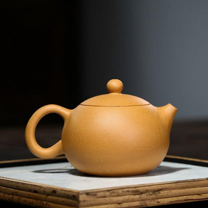 Chinese Yixing Boutique Zisha Teapot Xishi Teapot Handmade Tea Ceremony Supplies 210ml