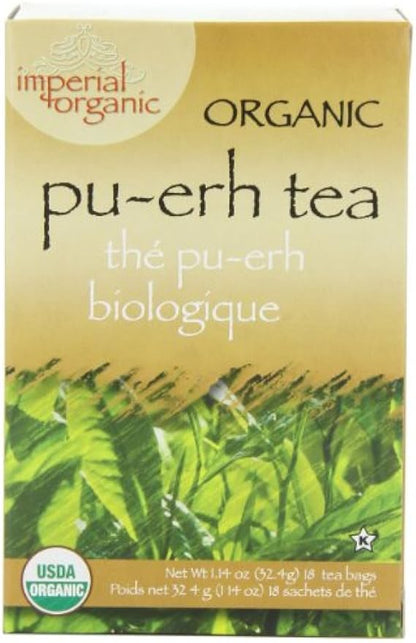 Uncle Lee’s Organic Pu-Erh Tea, 100% Natural Chinese Tea, Fresh & Full Earthy Flavor, Enjoy as Hot Tea or Iced Tea Beverages, Coffee Alternative, 4 Pack - 18 Tea Bags per Box