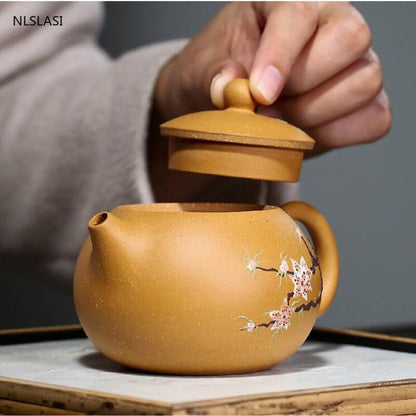 Chinese Yixing Boutique Zisha Teapot Xishi Teapot Handmade Tea Ceremony Supplies 210ml