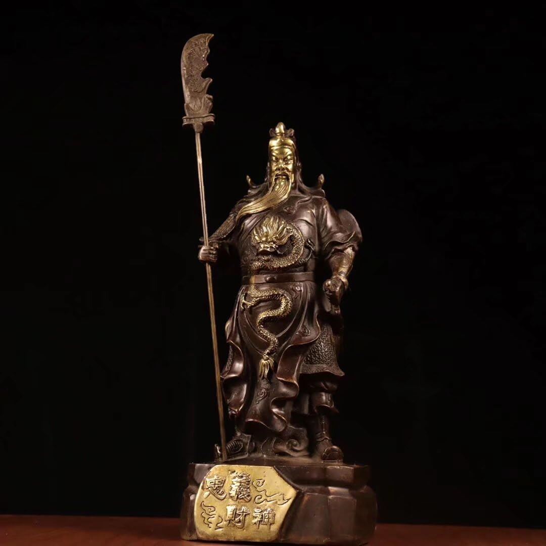 ZHONNA Guan Gong The God of Wealth Bronze Statue of Guan Yu The Chinese god of war attracts Wealth and feng Shui Gifts