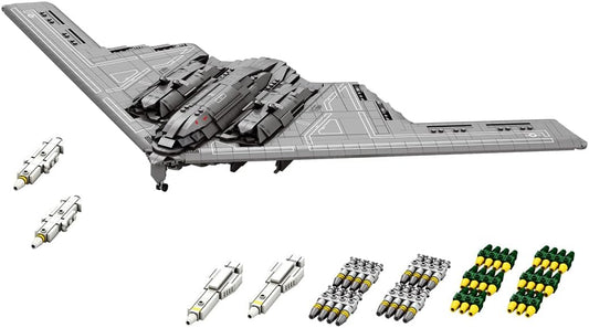 B2 Bomber Model for Adults, B2 Spirit Stealth Strategic Bomber Blocks Set, 1/70 Scale Flying-Wing Ultra-High-Speed Airplane Model, 2063Pcs