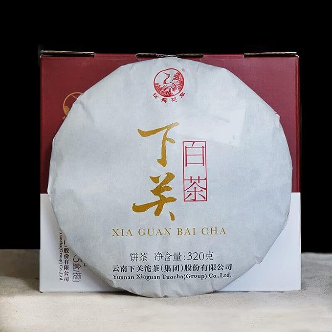 Jinggu Moonlight Pu'er Tea Box XIA GUAN BAI CHA Dali White Tea Cake 320g