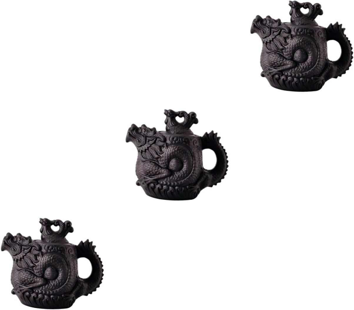 Alipis 2pcs Dragon Phoenix Purple Clay Teapot Tea Pets Gongfu cast iron tea kettle tea maker kettle clay zisha teapot tea pot cast iron teapot ceramic office mini herbal teapot