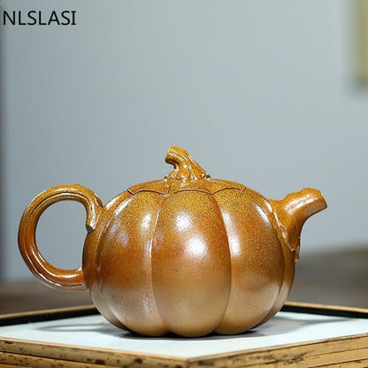 330ml Antique Gourd Teapot Handmade Zisha Teapot Kettle Chinese Tea Ceremony Personalized Gift