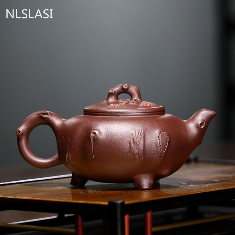 Yixing Handmade Tea Plum Blossom Zisha Teapot Teapot Chinese Tea Ceremony Tea Set 280ml