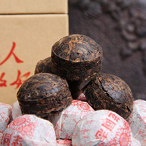 Old Tree Mini Tuo Cha 2017 Yunnan Haiwan Old Comrade Ripe Pu Er Tea 200g Box Puerh Cha Shou