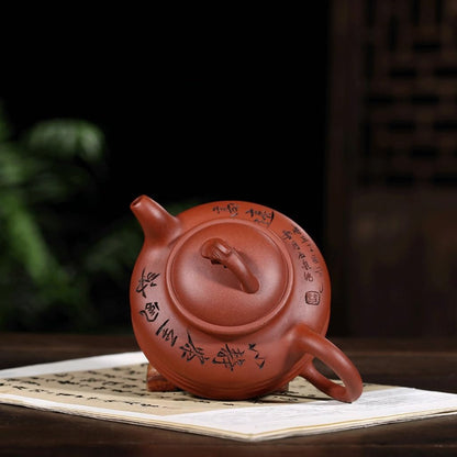 Tea Kettle Stovetop Zisha Pot Kung Fu Teapot Handmade Tea Kettle Home Living Room Creative Tea Drinking Teapot Kettle (A)