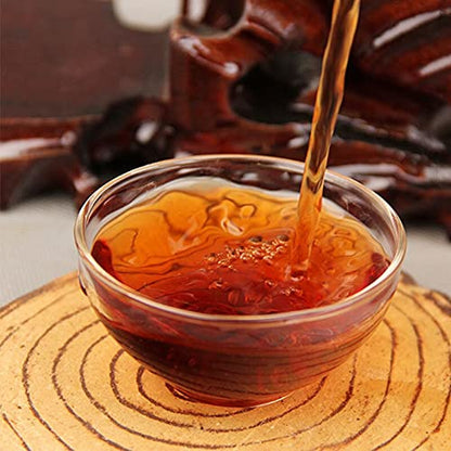FullChea - Mini Puerh Tea 2003 Year - Shu Pu Erh Tea - Pu-erh Tea - Ripe Puer Chinese Tea - Detox Cleanse (8.8oz / 250g)