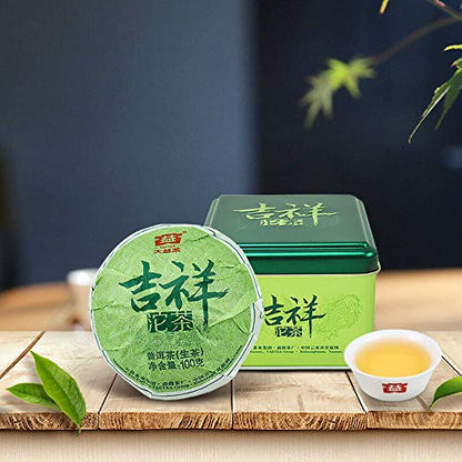 Lucky Tuocha 2014 Menghai Dayi Raw Pu-Erh Tuo Tea 100g with Box 1401 Batch Puer Cha Tea Shen