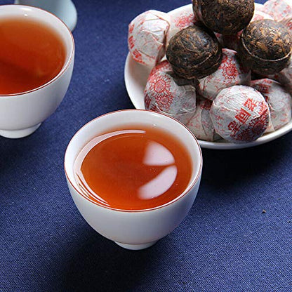 Old Tree Mini Tuo Cha 2017 Yunnan Haiwan Old Comrade Ripe Pu Er Tea 200g Box Puerh Cha Shou