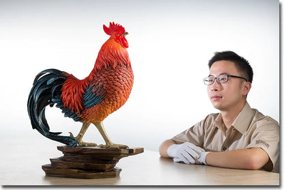 51CM Large Limited Edition TOP Handmade art  thriving business Good luck rooster cock brass Sculpture home company Ornament art