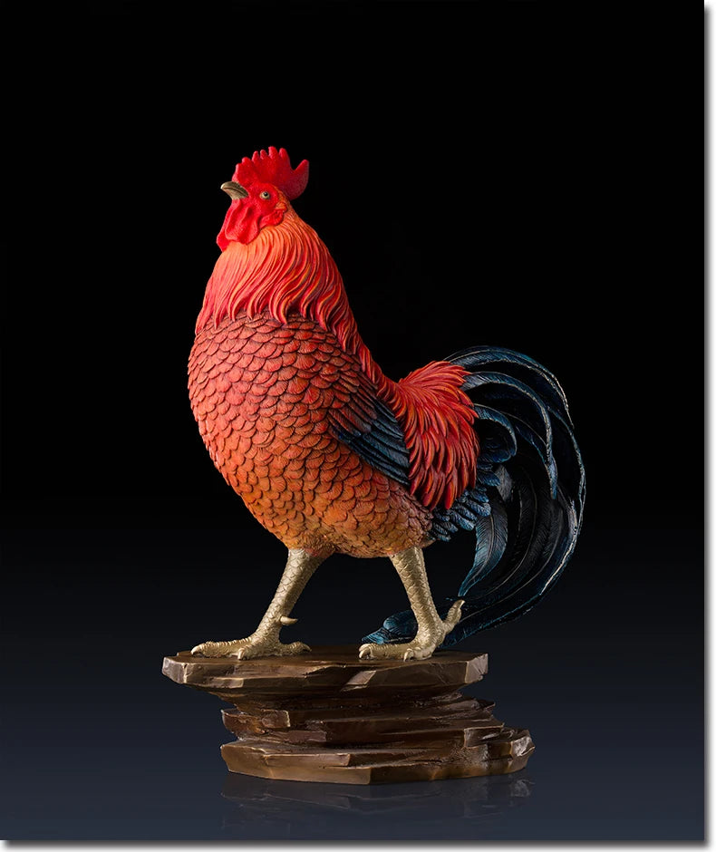 51CM Large Limited Edition TOP Handmade art  thriving business Good luck rooster cock brass Sculpture home company Ornament art
