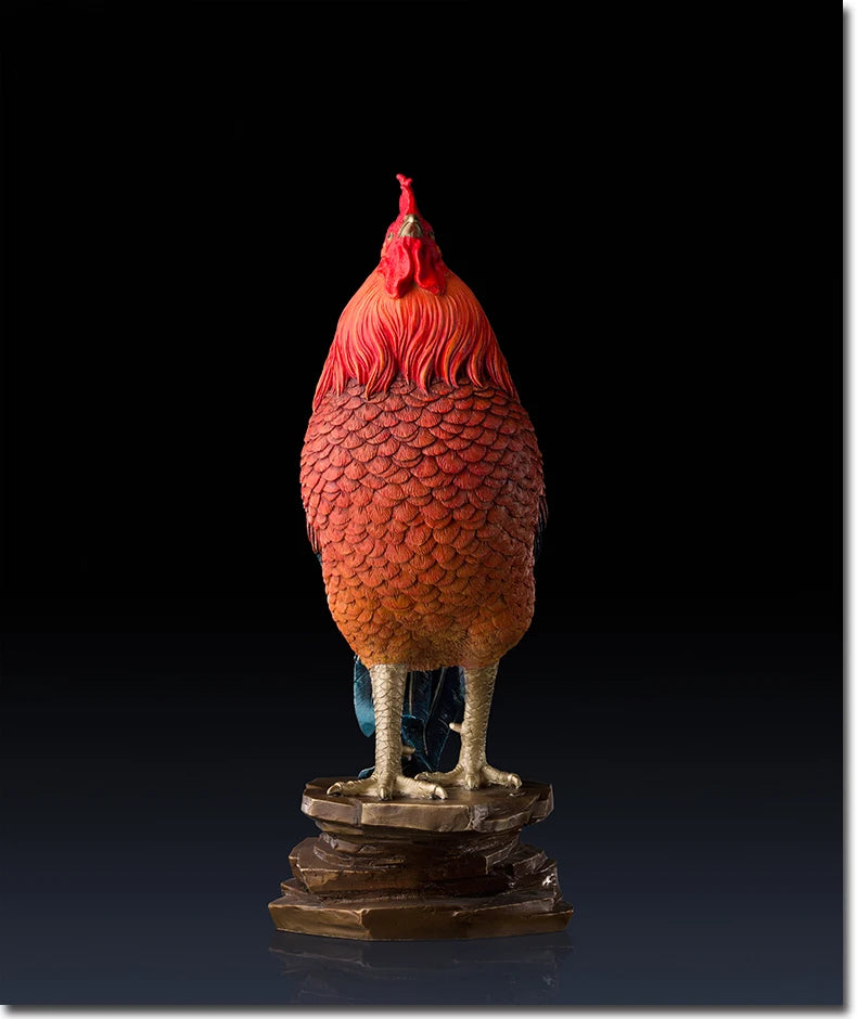51CM Large Limited Edition TOP Handmade art  thriving business Good luck rooster cock brass Sculpture home company Ornament art