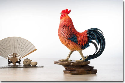 51CM Large Limited Edition TOP Handmade art  thriving business Good luck rooster cock brass Sculpture home company Ornament art