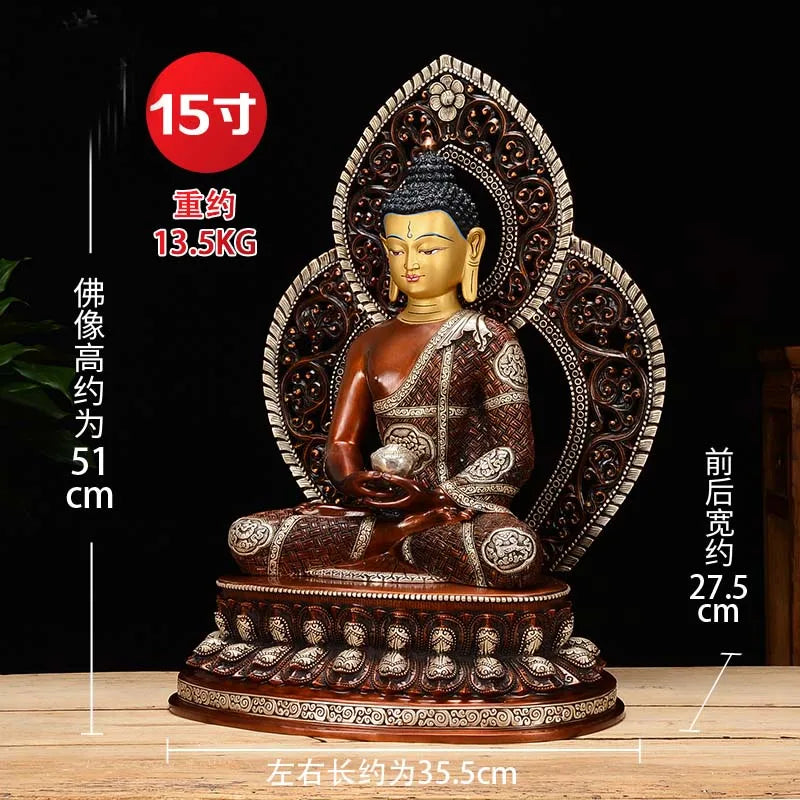 51CM large Buddhism Tibet Nepal temple top high grade Worship purple bronze buddha statue Amitabha Shakyamuni Medicine  buddha