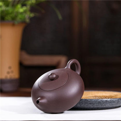 Teapot 6.7Oz Chinese Yixing Zisha Clay Xishi Pot Kungfu Kettle Ball Hole Filter Loose Tea (purple)