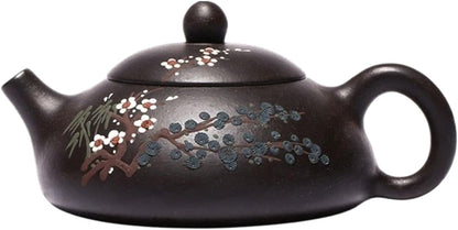 Tea Kettle Yixing Purple Clay Teapot Famous Handmade Ball Hole Filtration Tea Pot Chinese Authentic Zisha Tea Set Kettle Tea Ceremony Loose Leaf Tea Maker