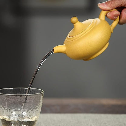 SILINE Zisha Tea Pot 9 Oz,Chinese Genuine Yixing Clay Teapot with Filter,Infuse BrewKung Fu Loose Leaf Tea Maker