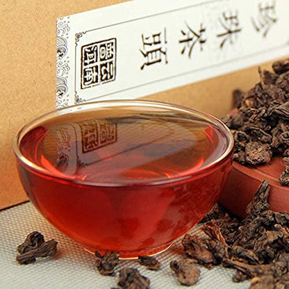 FullChea - 2018 Mini Chatou - Ripe Pu-erh Aged Black Tea - Pu Erh Tea Loose Leaf - Pu Erh From Yunnan - Health Tea (7.05oz / 200g)