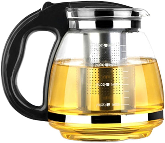 HOMSFOU 1pc Stove Top Teapot Tea Maker Green Tea Pot Water Carafe with Lid Thermal Carafe Coffee Maker Espresso Ground Coffee Stainless Steel Coffee Pot Coffee Machine Office High Capacity