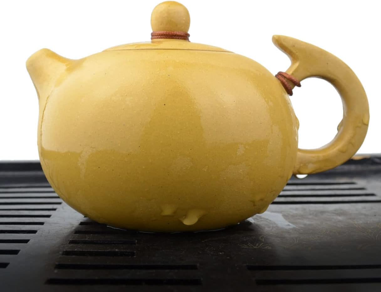 Teapot Chinese Yixing Yellow Clay Beauty Zisha Pots 200ml Handmade Infuser For LooseTea