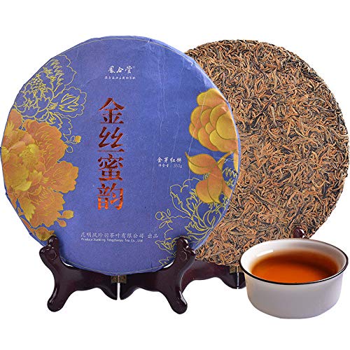 Yunnan Fengqing Golden Buds Honey Flavor Dian Hong Dianhong Cake China Black Tea 357g