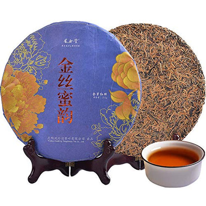 Yunnan Fengqing Golden Buds Honey Flavor Dian Hong Dianhong Cake China Black Tea 357g