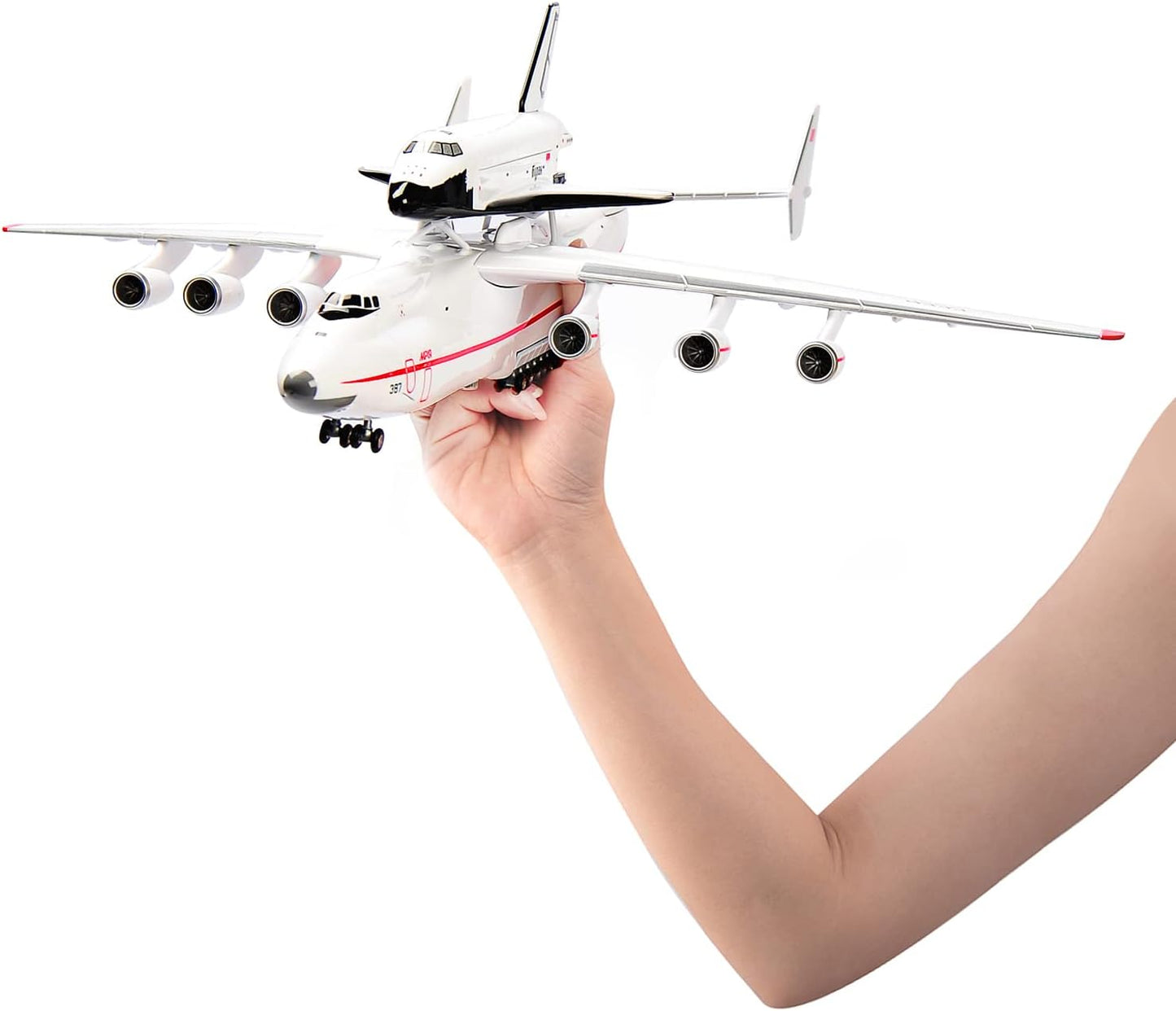 Model Plane Antonov an225 1/200 Scale Resin Airplane Model 17 inch Ukraine Painted Mriya Transporter Display Aircraft Model for Collection