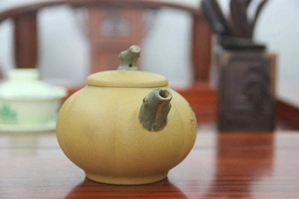 ZHSDTHJY Teapotyixing Zisha Teapot Zisha Teapot Naked Mud Handmade Pumpkin Oolong Tea Teapot 220Ml