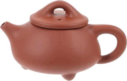 SWOOMEY Dollhouse Accessories Pretend Play Tea Kettle Mini Genuine Yixing Clay Tiny Chinese Teapot Mini Zisha Tea Pot Sculpture Decor Exquisite Purple Clay Tiny Tea Pot Miniature Teahouse