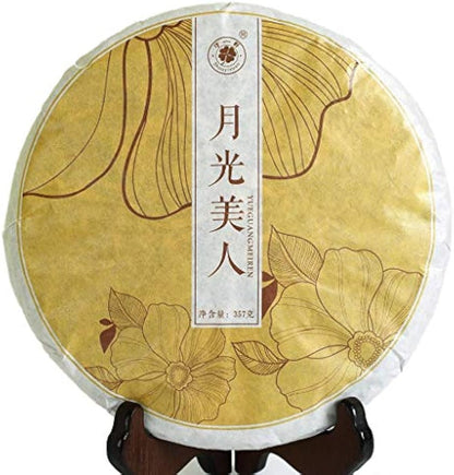 Yunnan Organic Moonlight Beauty White Buds Puer Pu'er Pu Erh Tea Raw Cake Puer 357g