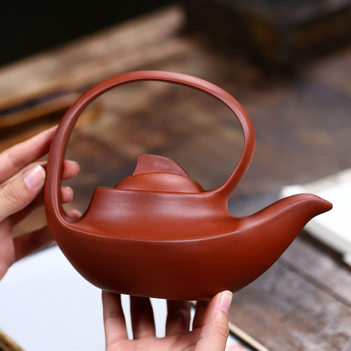 Purple Sand Teapot 16oz Chinese Yixing Clay Handmade Tea Pot Ceramics Zisha Red Mud Kungfu Tea Set