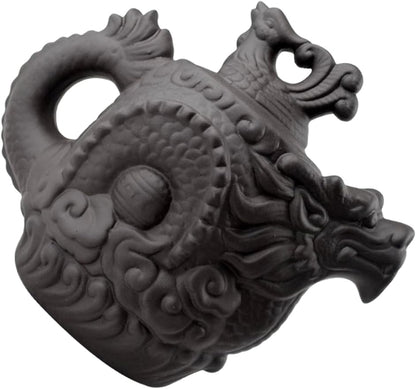 PRETYZOOM Dragon Phoenix Purple Clay Teapot Brass Teapot Tea Kettle Ceramic Zisha Teapot Purple Clay Tea Pot Frog Teapot Tea Pots for Loose Tea Exquisite Tea Pot Ceramics Office Japan