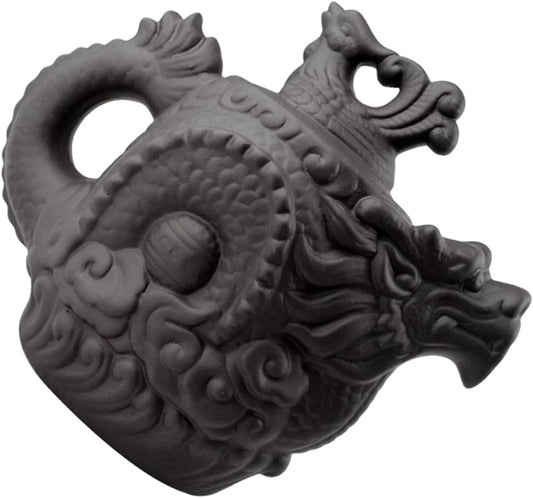 PRETYZOOM Dragon Phoenix Purple Clay Teapot Brass Teapot Tea Kettle Ceramic Zisha Teapot Purple Clay Tea Pot Frog Teapot Tea Pots for Loose Tea Exquisite Tea Pot Ceramics Office Japan